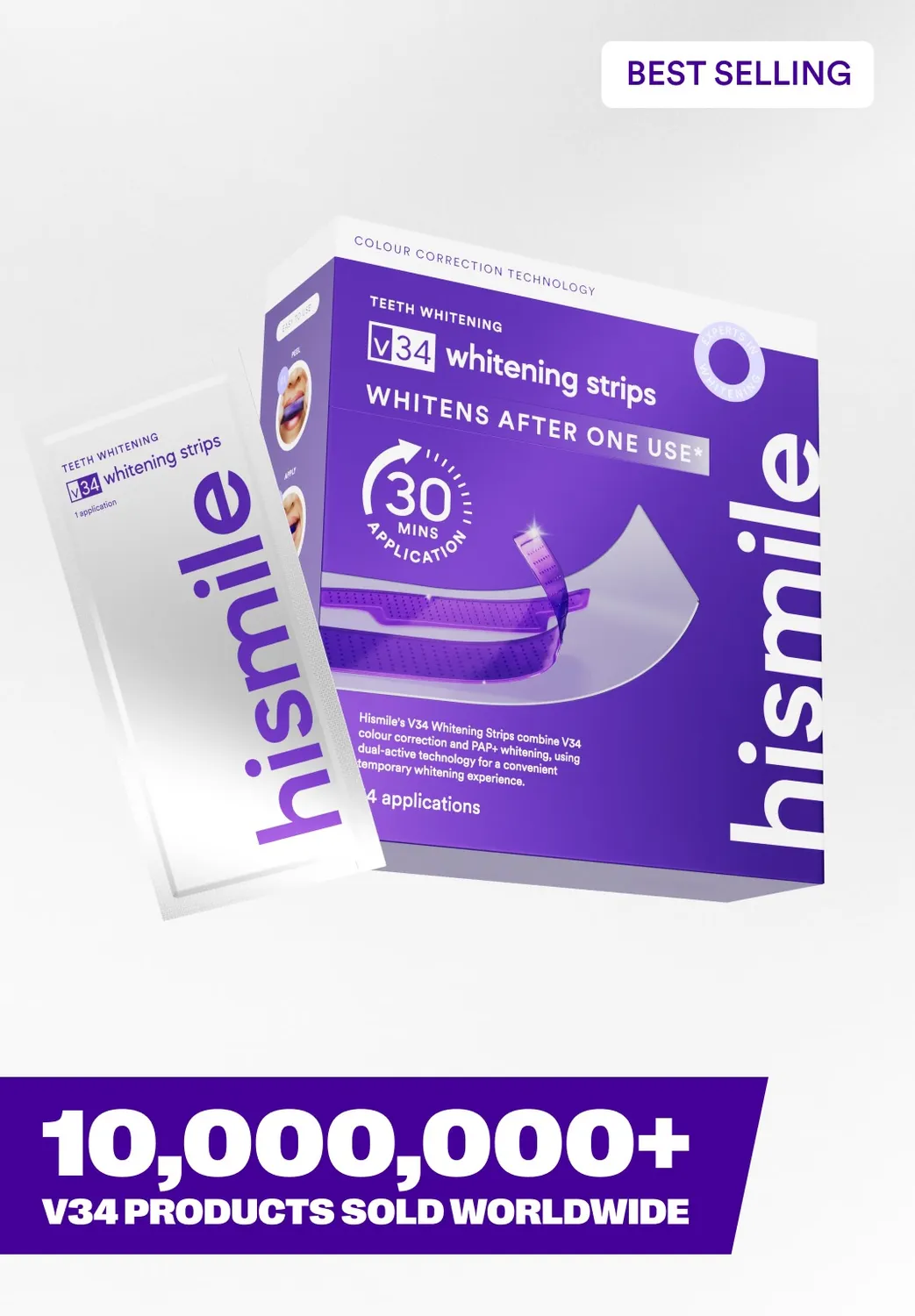 Hismile V34 Strisce Sbiancanti 14 applicazioni PAP+