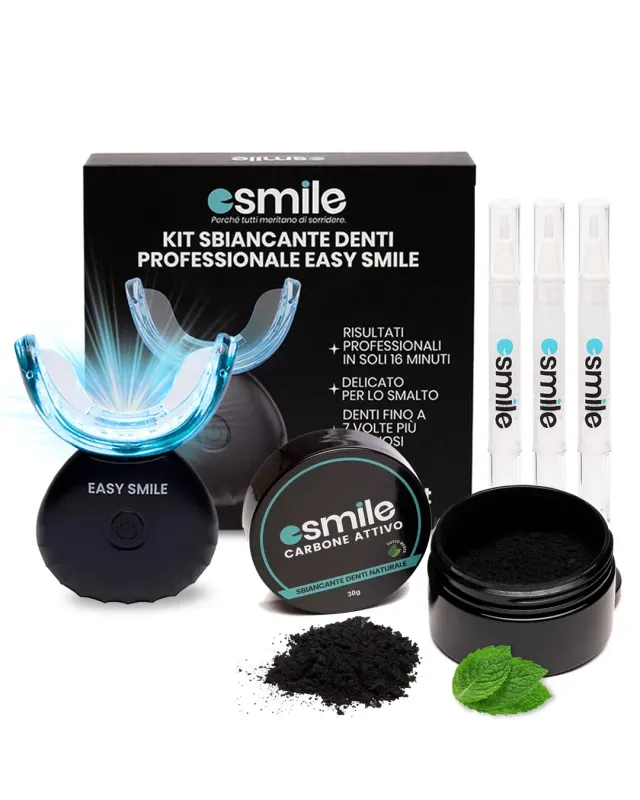 esmile Easy Smile bundle kit sbiancante + carbone cocco