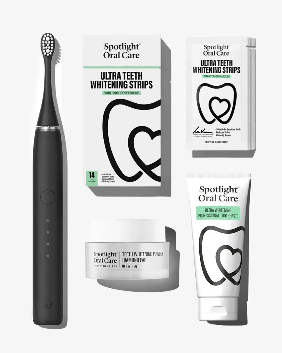 Spotlight Oral Care Pro Whitening Kit sbiancante Jet Black spazzolino sonico