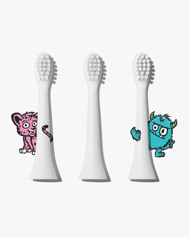 Spotlight Oral Care Kids testine spazzolino elettrico 3 pz bianche delicate