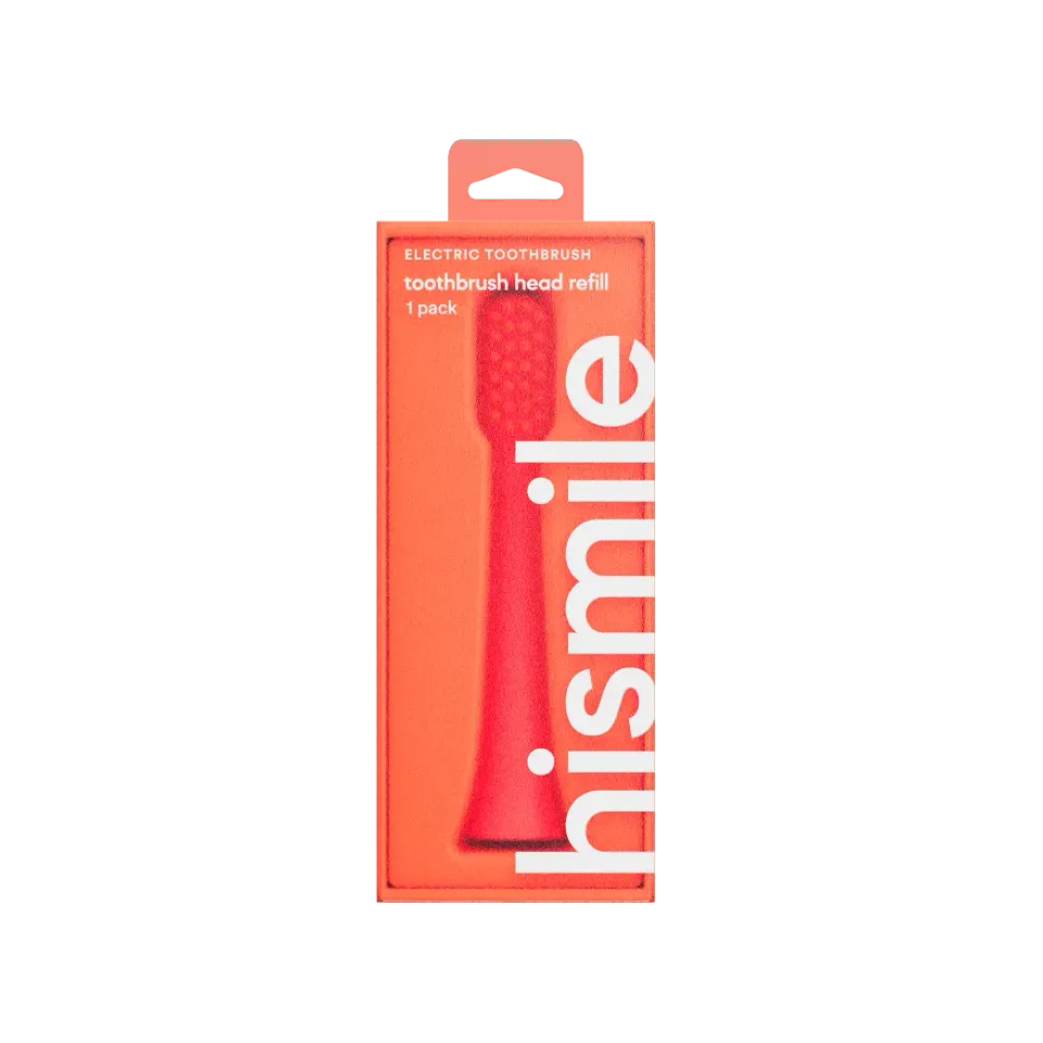 Hismile testina ricambio spazzolino elettrico rosso brillante