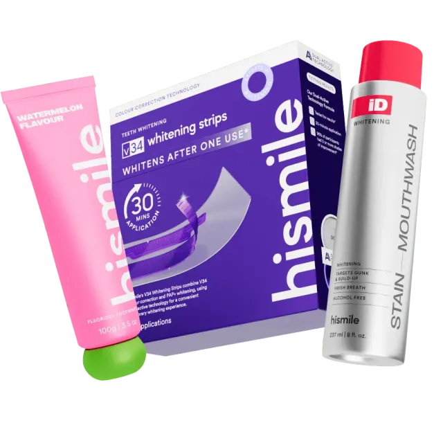 Hismile Starter Bundle kit sbiancante dentifricio strisce