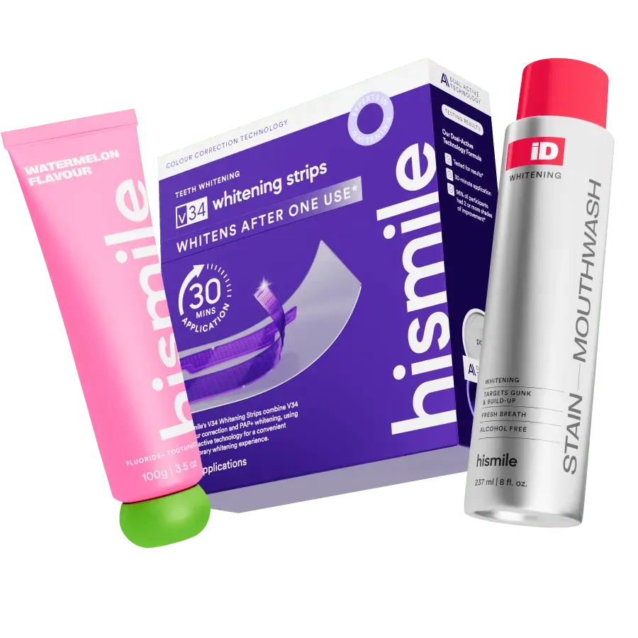 Hismile Starter Bundle kit sbiancante dentifricio strisce