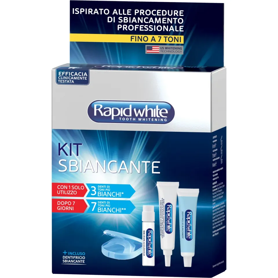 Rapid White kit sbiancante denti senza perossido 7 toni