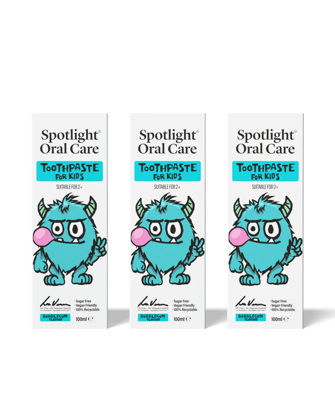 Spotlight Kids Monster dentifricio bambini x3 bubblegum