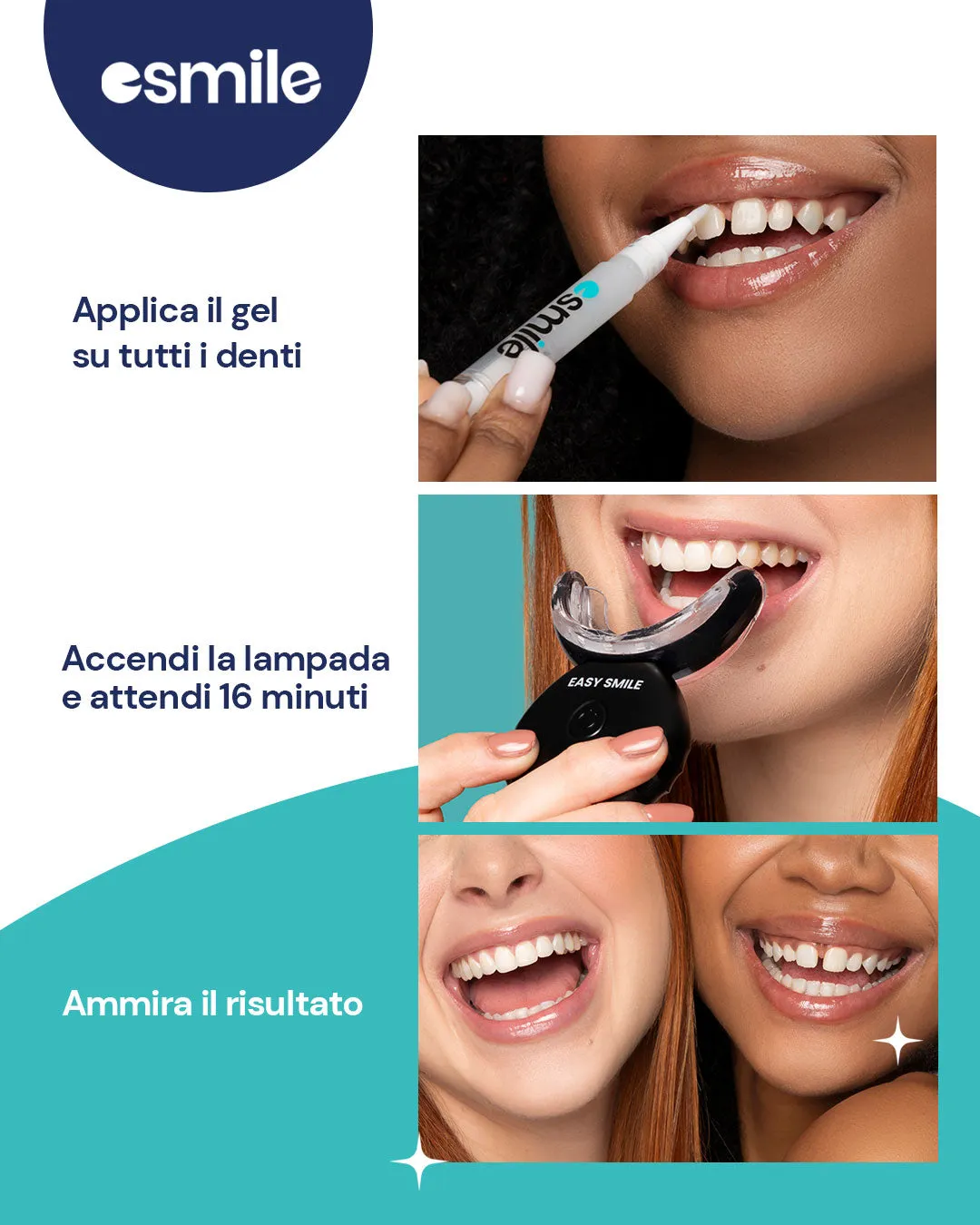 esmile Easy Smile bundle kit sbiancante + carbone cocco