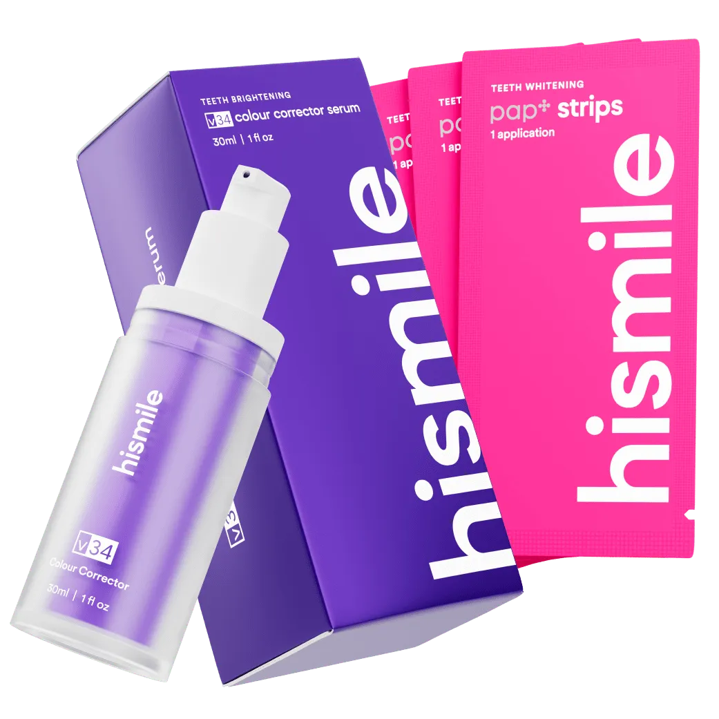 Hismile Whitening Duo Bundle kit siero V34 + strisce