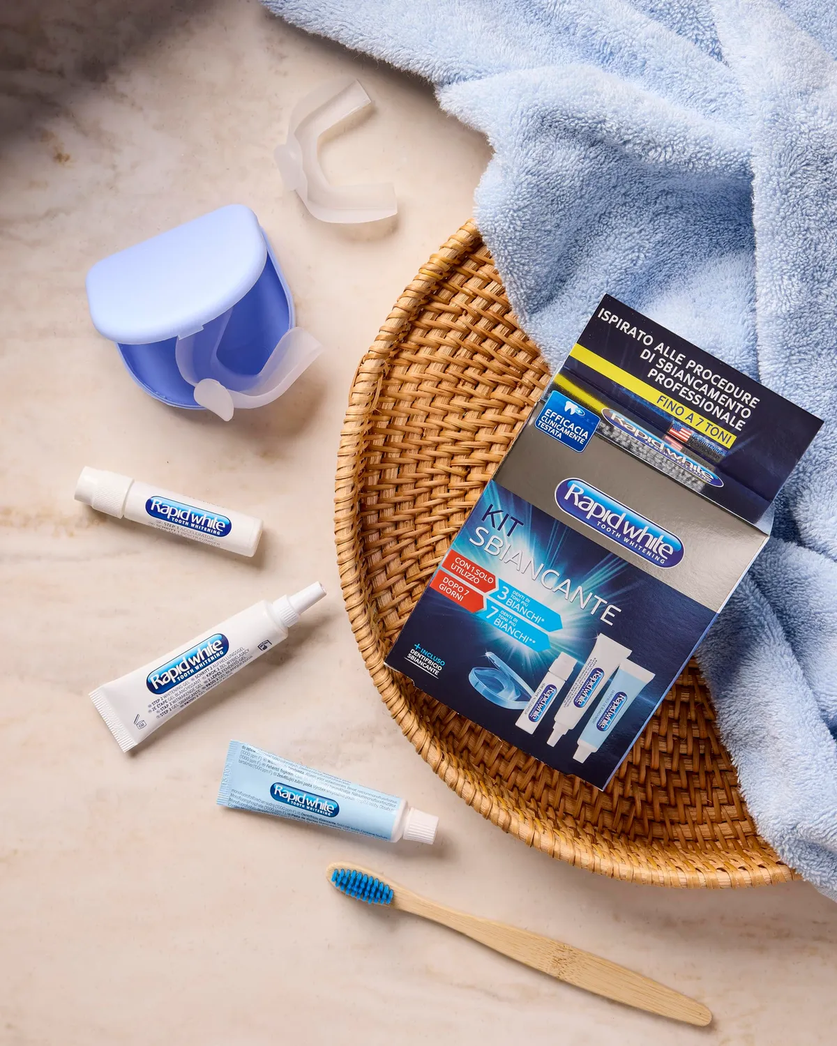 Rapid White kit sbiancante denti senza perossido 7 toni