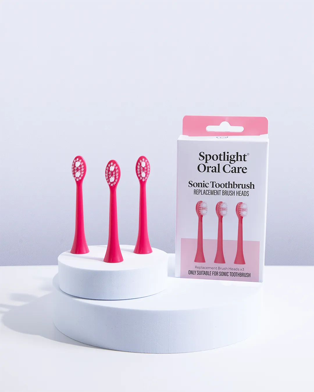 Spotlight Oral Care Sonic testine ricambio rosa 3 pezzi