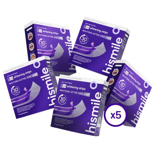 Hismile V34 strisce sbiancanti 14 applicazioni PAP+