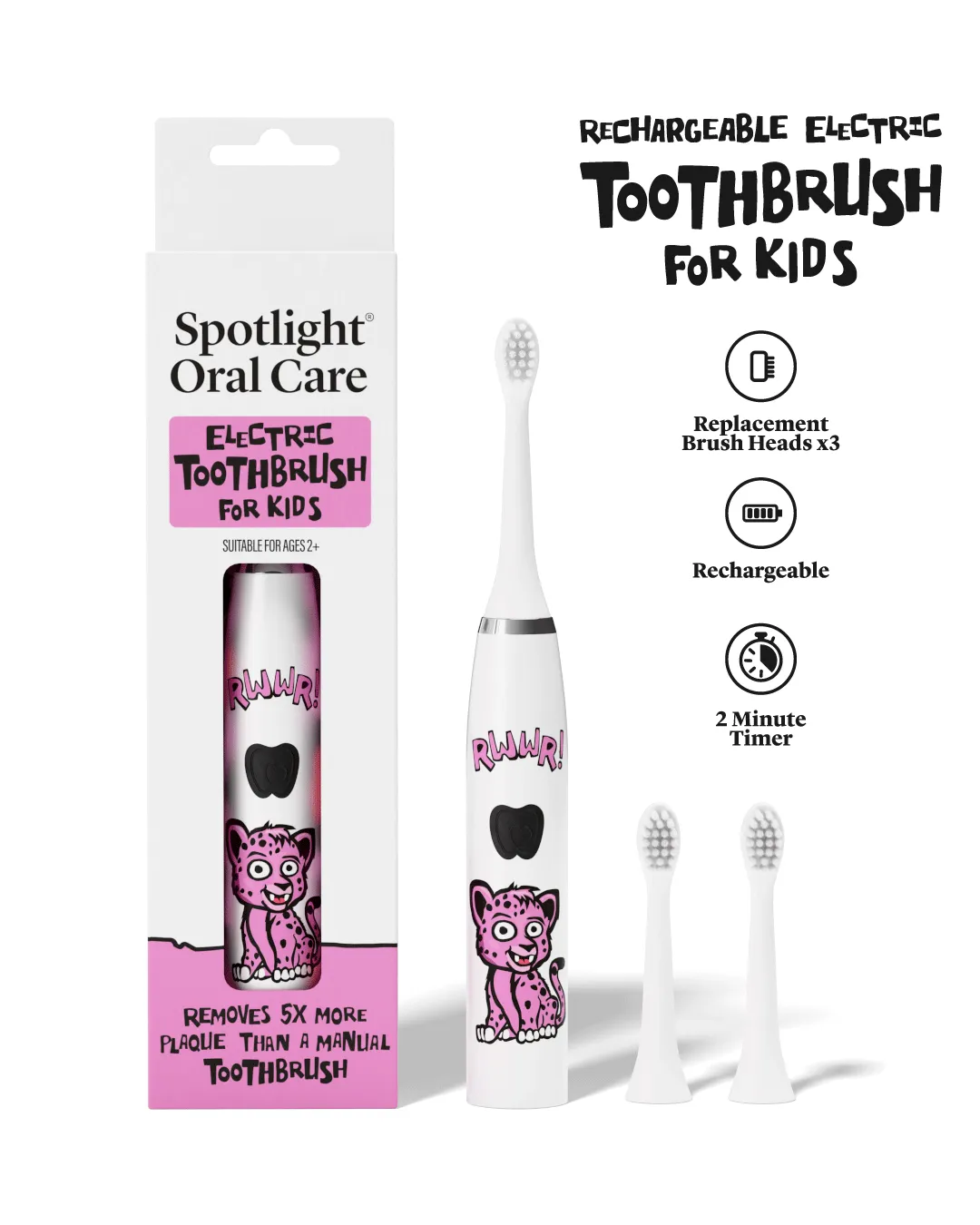 Spotlight Oral Care Cheetah Kids Bundle kit bambini