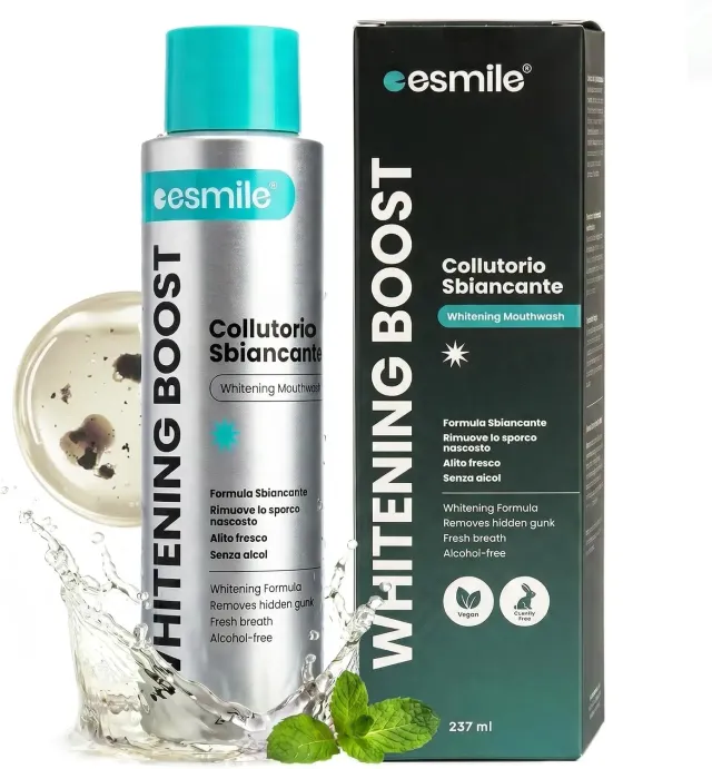 esmile Whitening Boost collutorio sbiancante 237 ml menta
