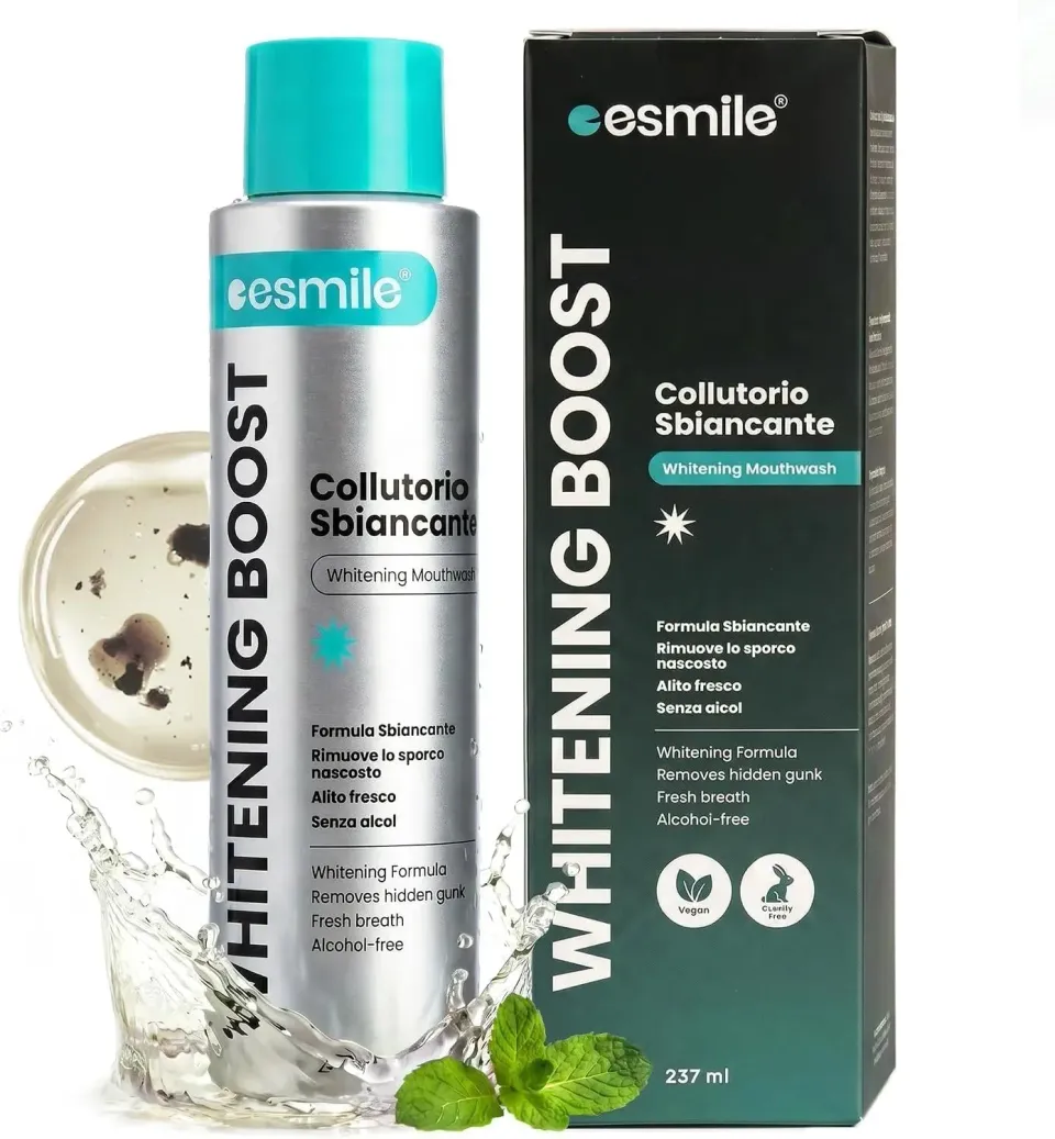 esmile Whitening Boost collutorio sbiancante 237 ml menta