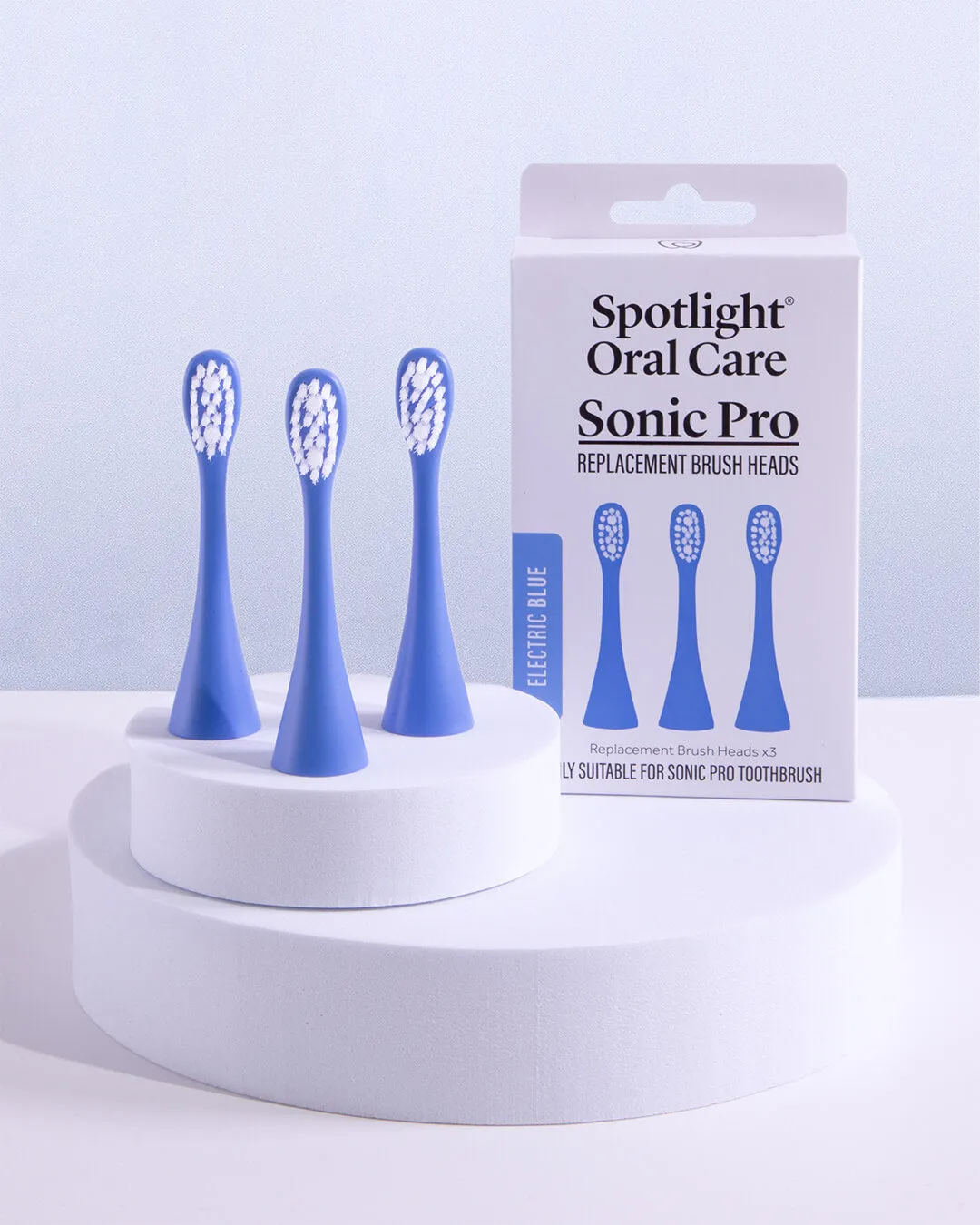 Spotlight Oral Care Sonic Pro Replacement Heads testine Electric Blue