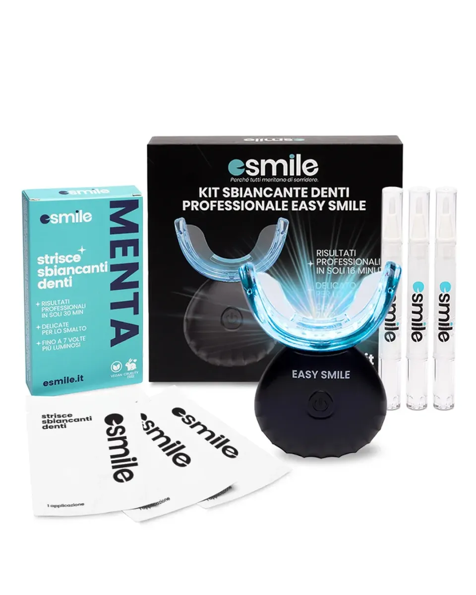esmile Easy Smile bundle kit + strisce sbiancanti sera e mattina