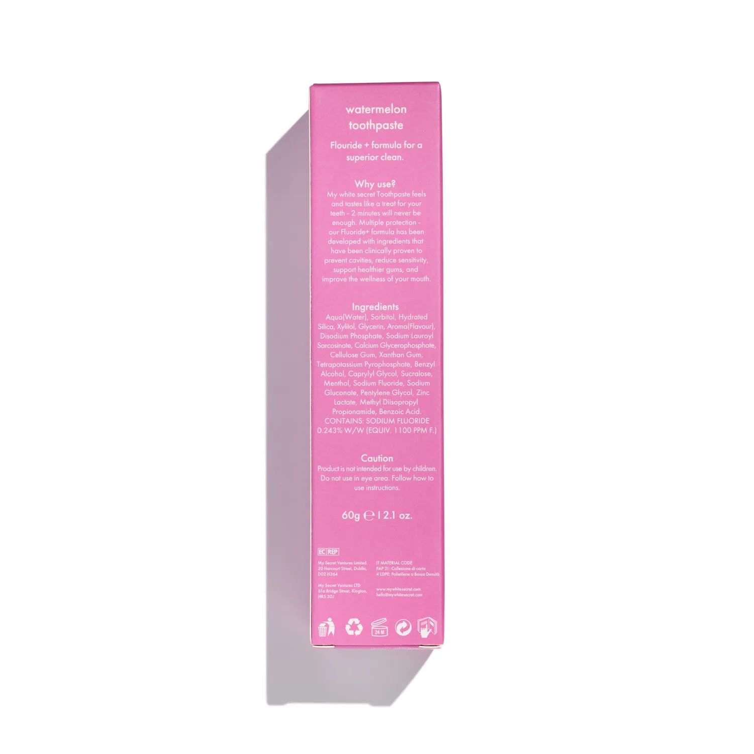 My White Secret Watermelon Toothpaste dentifricio anguria