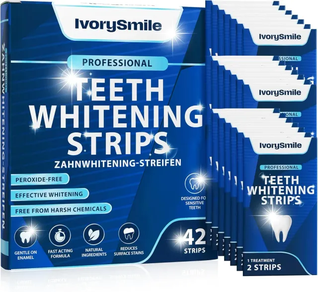 IvorySmile Natural strisce sbiancanti 28 pezzi senza perossido