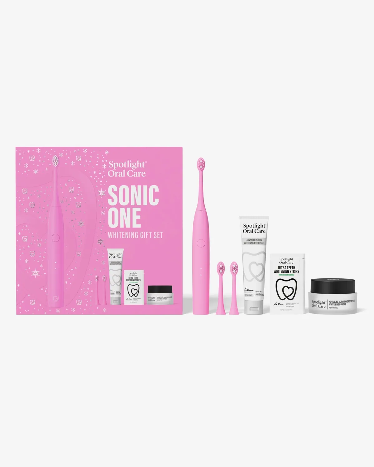 Spotlight Oral Care Sonic One Kit Spazzolino Rosa per Denti Gialli