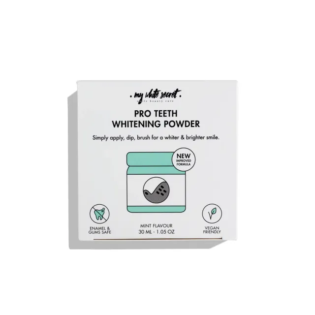 My White Secret Polvere Sbiancante Denti Pro carbone attivo