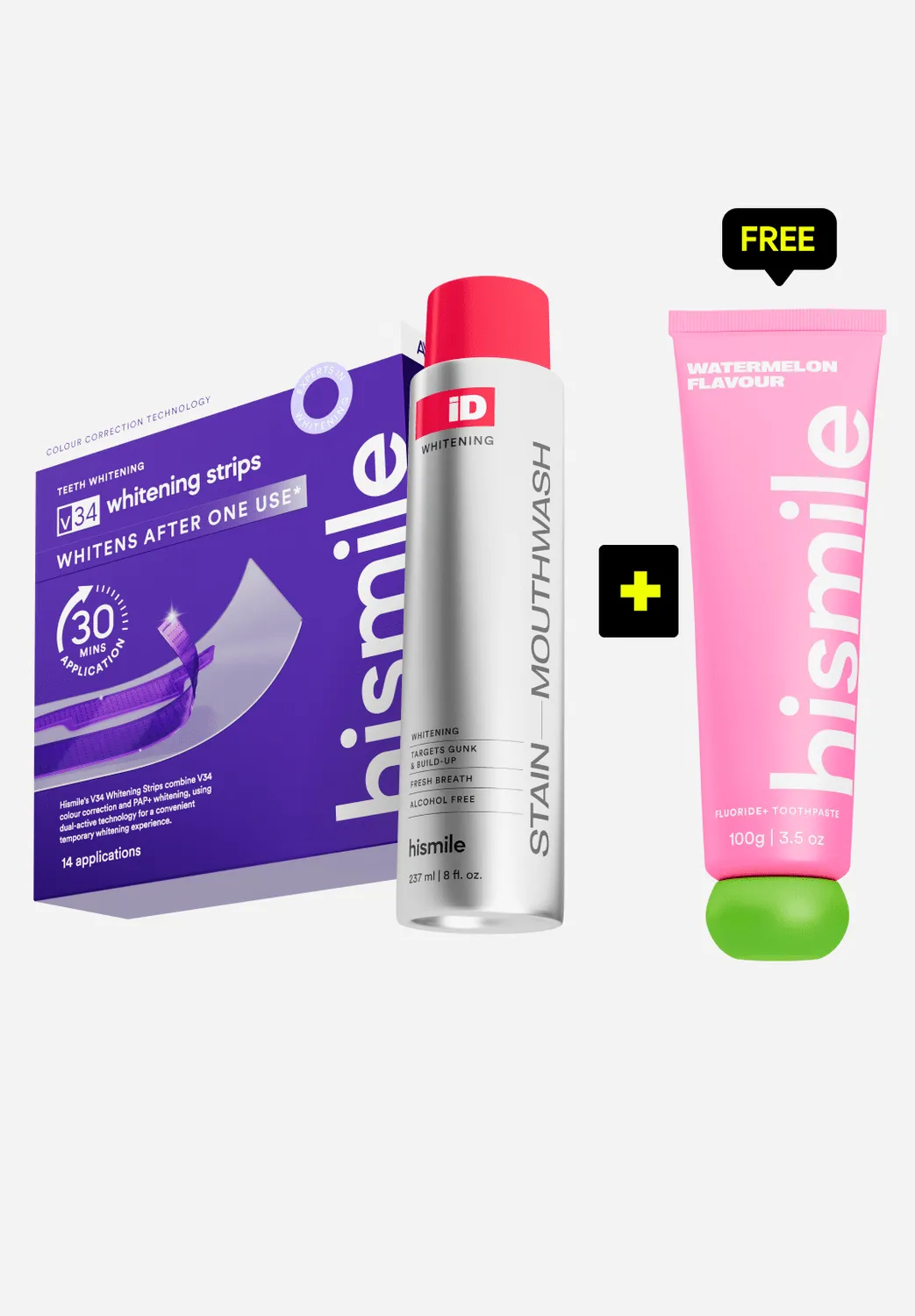 Hismile Starter Bundle kit sbiancante dentifricio strisce