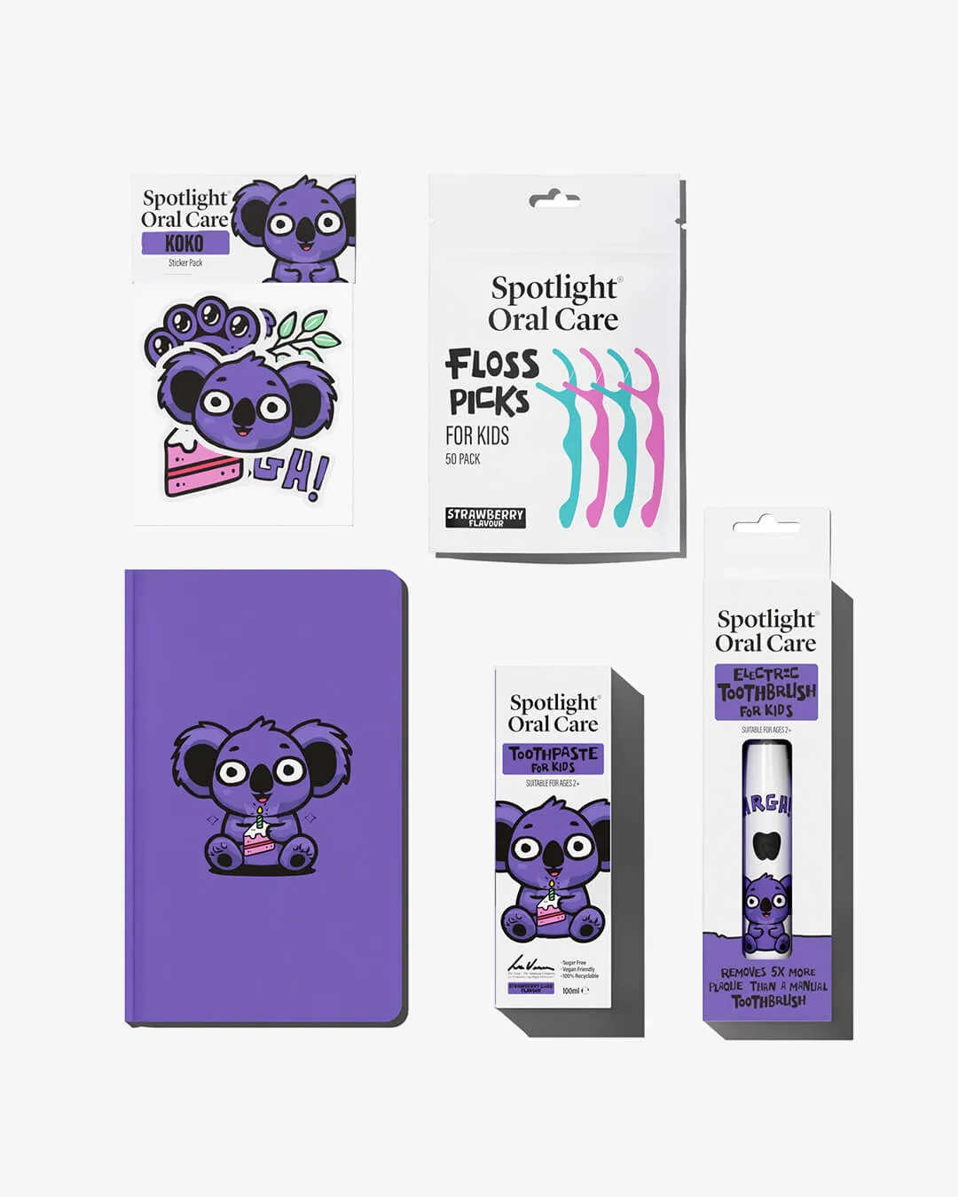 Spotlight Oral Care KoKo Koala spazzolino elettrico bambini set fragola