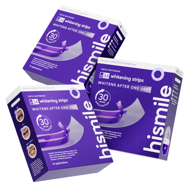 Hismile V34 strisce sbiancanti 14 applicazioni PAP+ istantaneo