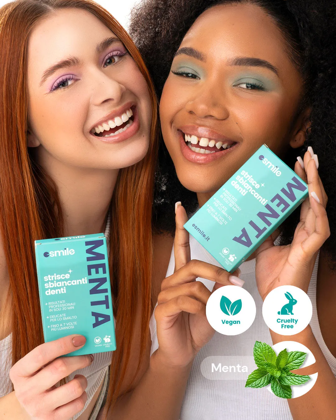 esmile strisce sbiancanti denti PAP 14 menta