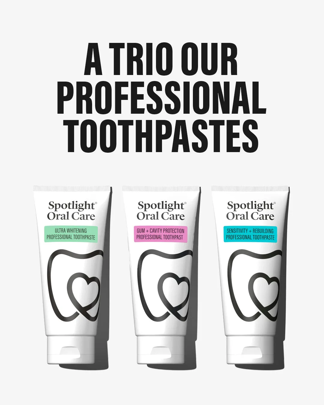 Spotlight dentifricio trio 3 tubetti sbiancante sensibili gengive