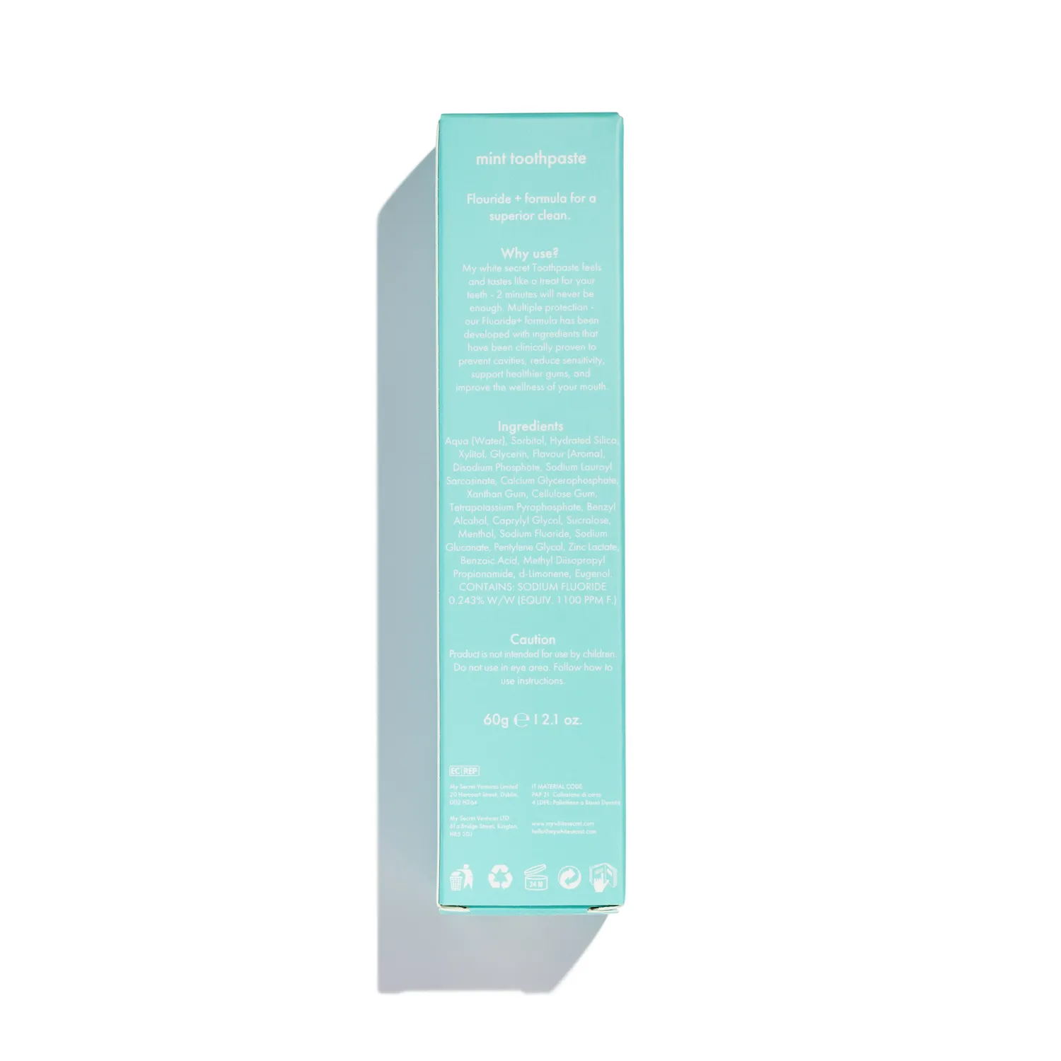 My White Secret Smooth Mint dentifricio menta sbiancante