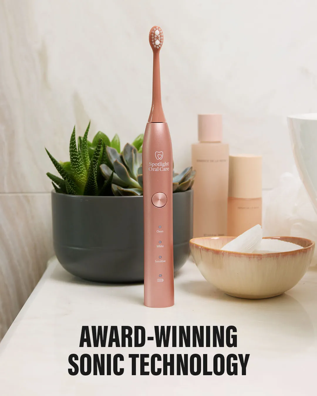 Spotlight Sonic testine ricambio oro rosa 3 pz setole morbide