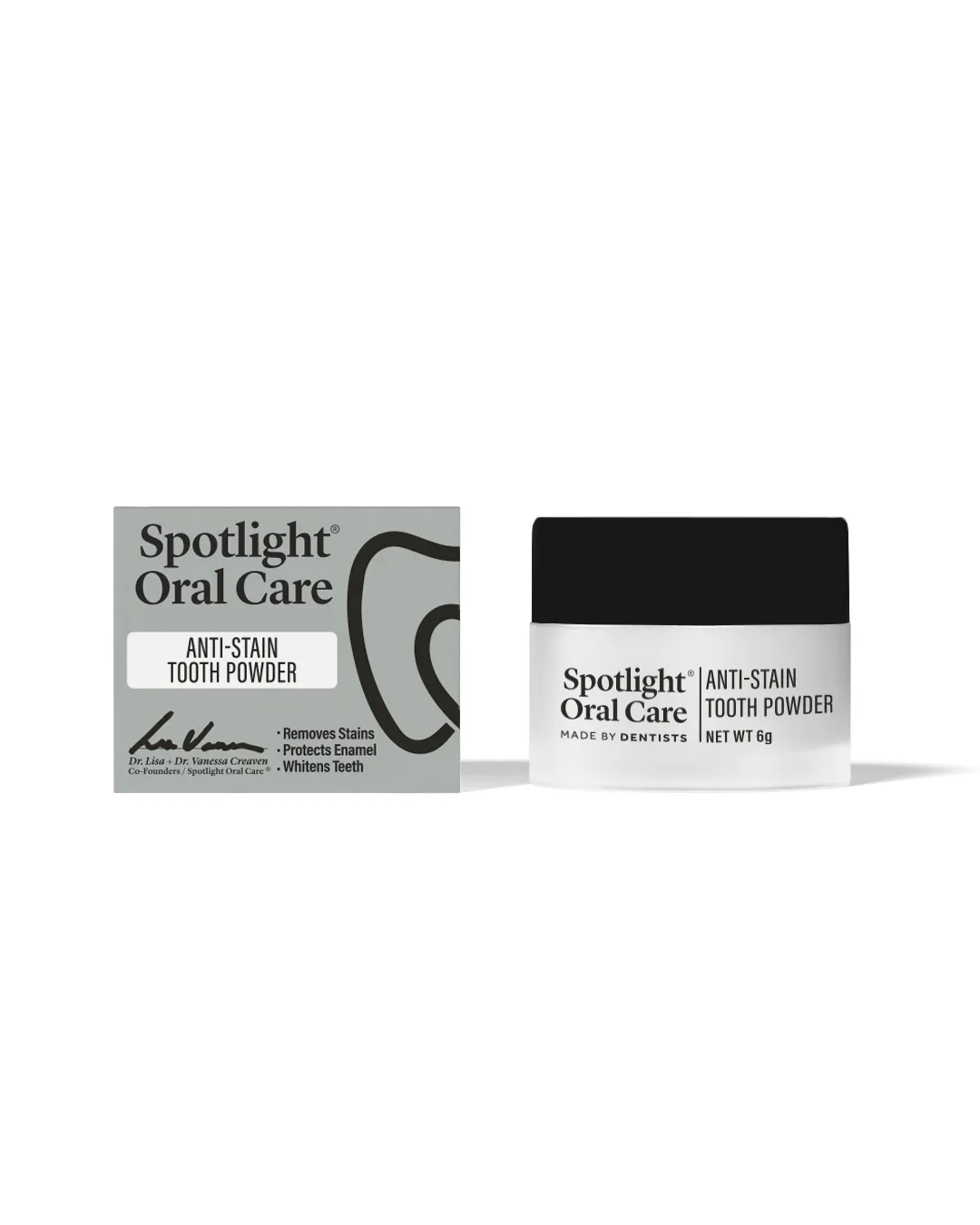 Spotlight Anti-Stain polvere denti mini caffè vino PAP