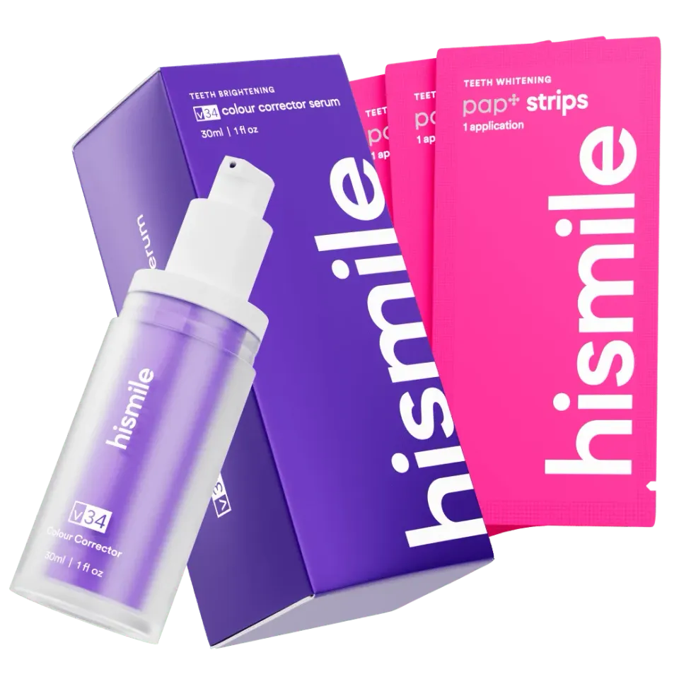 Hismile Whitening Duo Bundle kit siero V34 + strisce