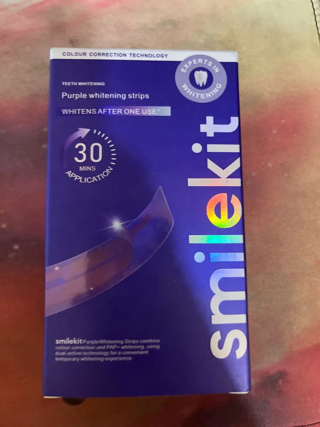 esmile strisce sbiancanti viola 28 pezzi senza perossido