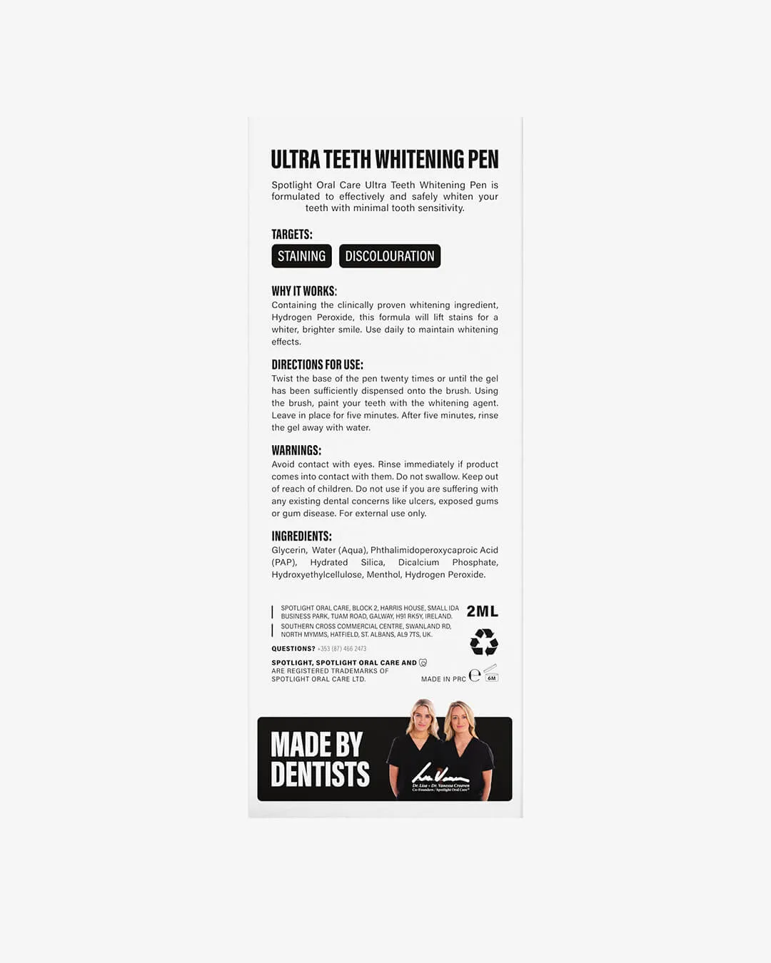 Spotlight Oral Care Teeth Whitening Pen penna sbiancante al perossido