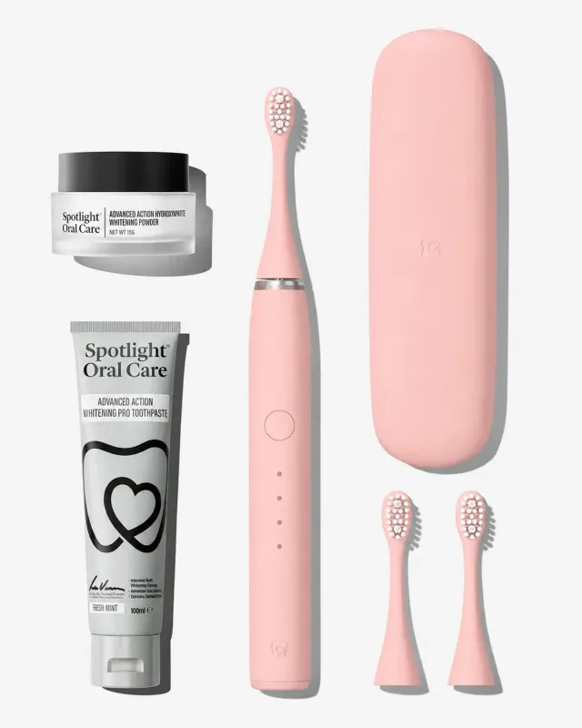 Spotlight Oral Care Advanced Spotlight Bundle kit rosa sbiancante