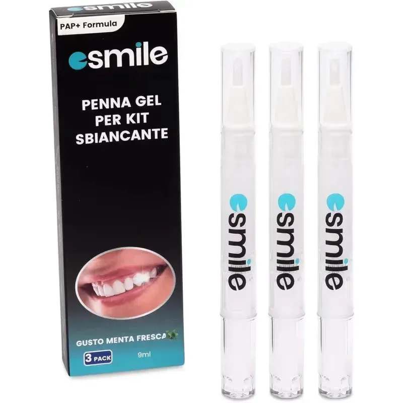 eSmile Kit LED penne ricariche gel 3 pezzi PAP
