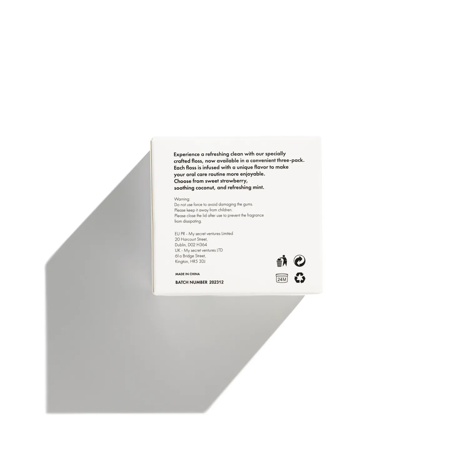My White Secret filo interdentale 3 pezzi 3 gusti aromatizzato