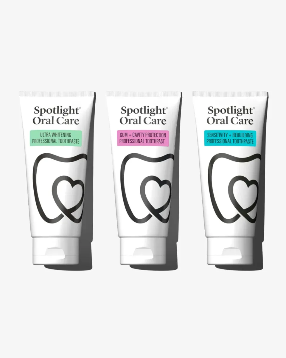 Spotlight dentifricio trio 3 tubetti sbiancante sensibili gengive