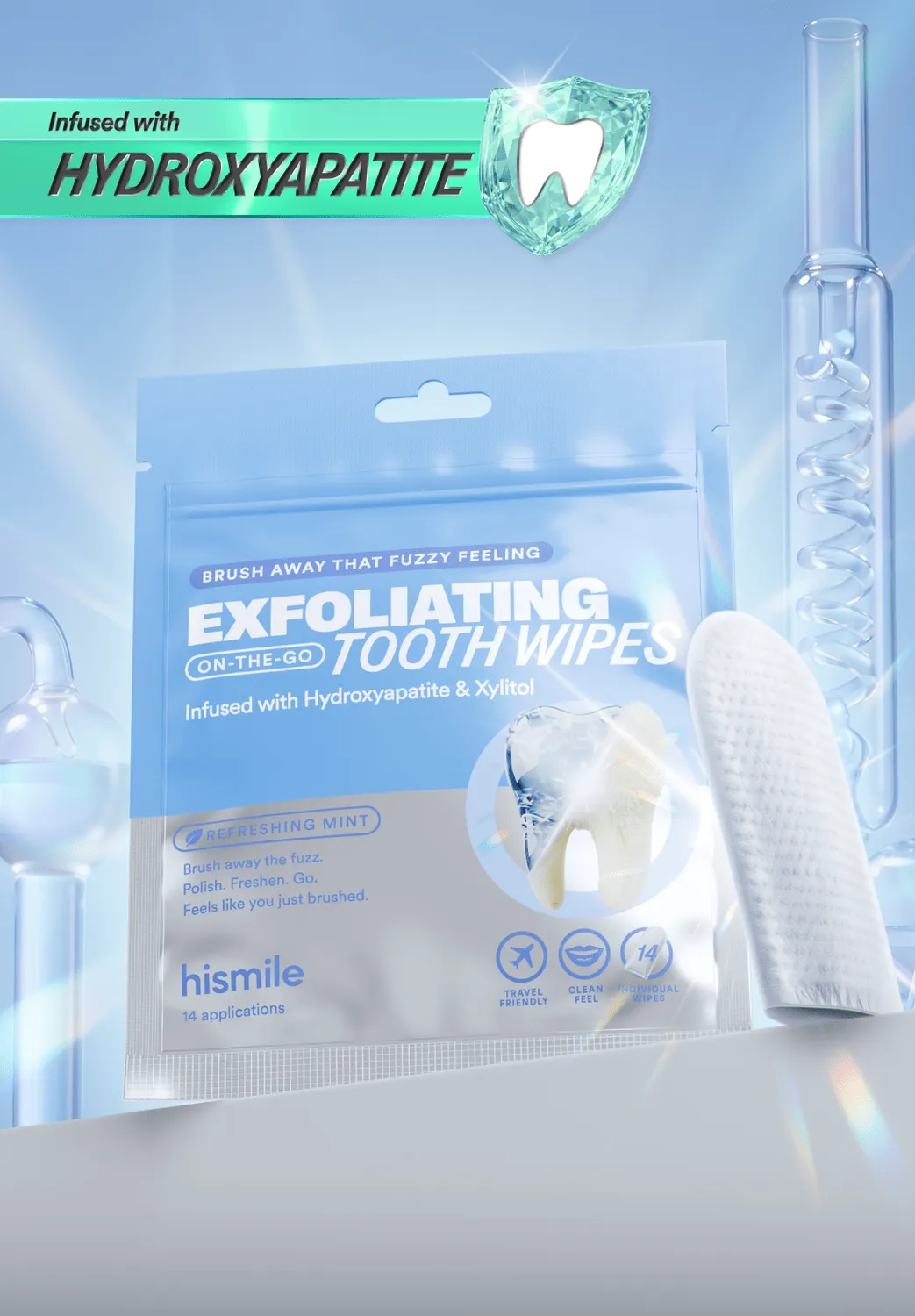 Hismile Tooth Wipes salviette dentali esfolianti