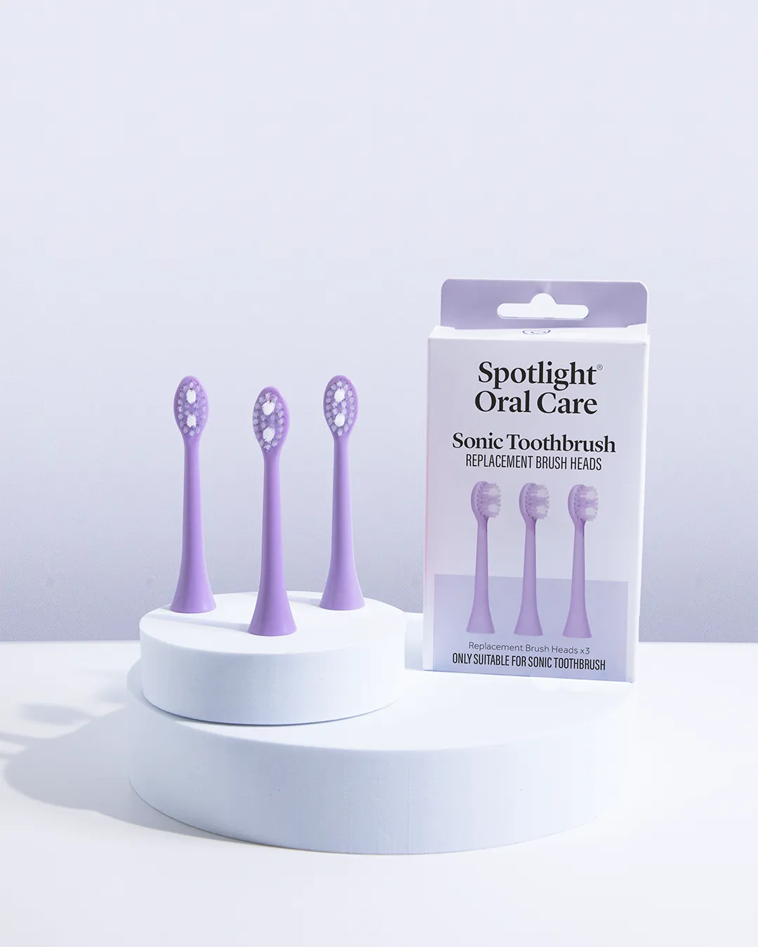 Spotlight Sonic testine spazzolino lilla mattina x3 ricambio delicato