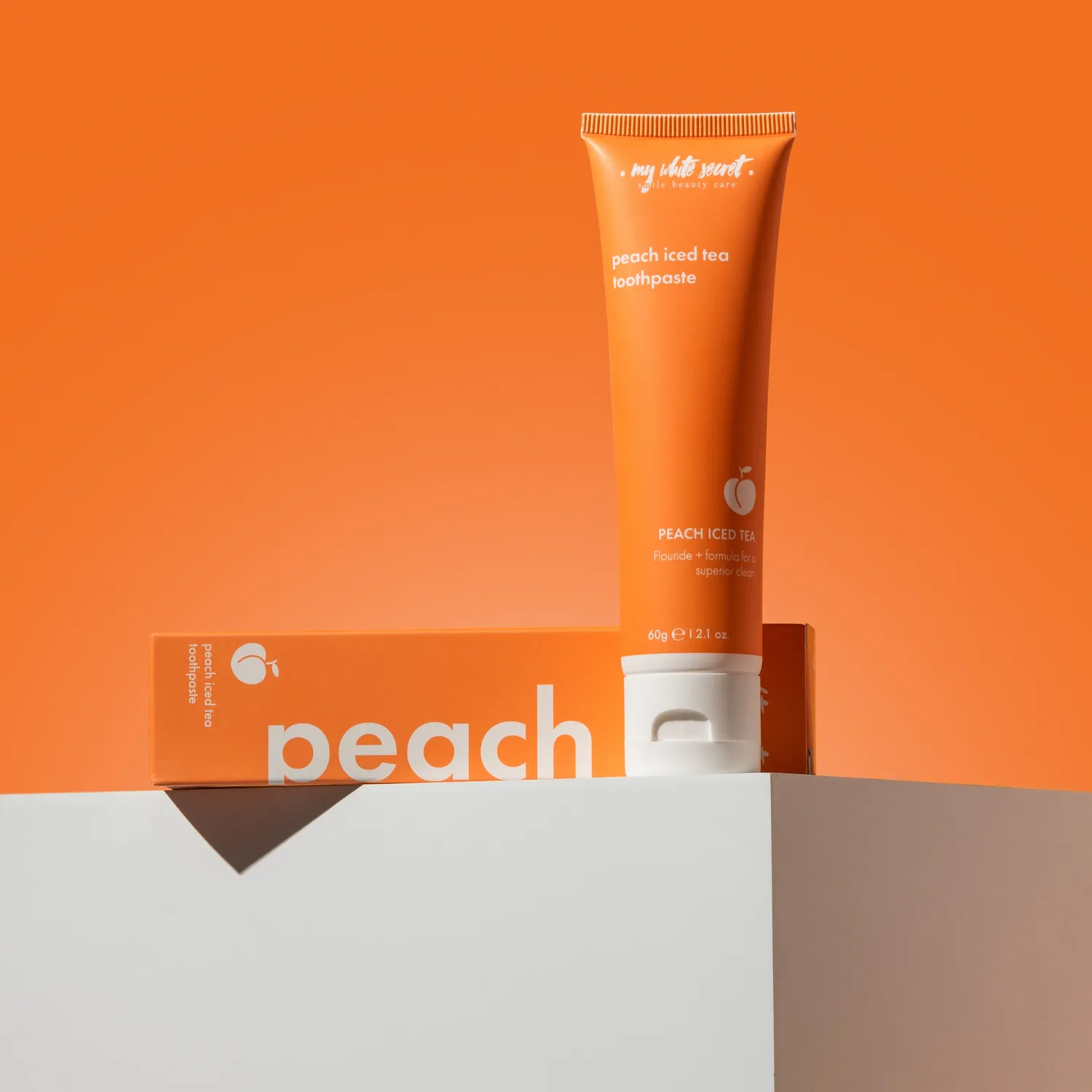 My White Secret Peach Iced Tea dentifricio gusto pesca