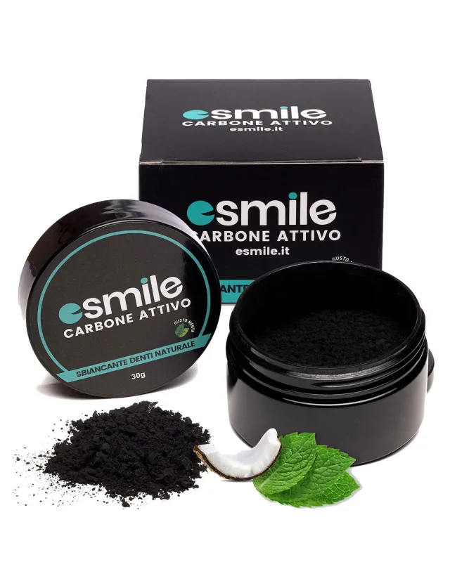 eSmile Carbone Attivo polvere sbiancante 30 g senza perossido