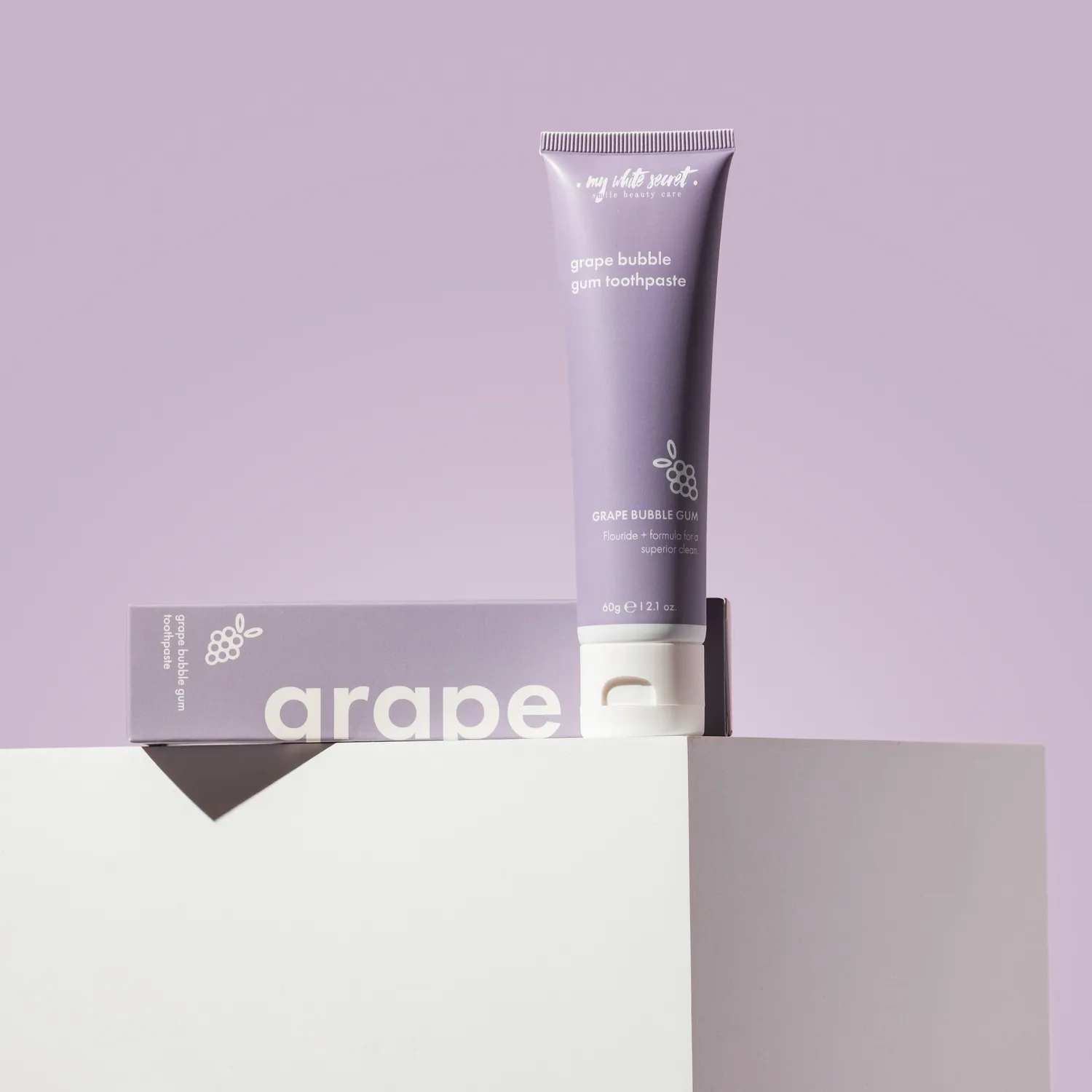 My White Secret Grape Bubblegum Toothpaste dentifricio uva