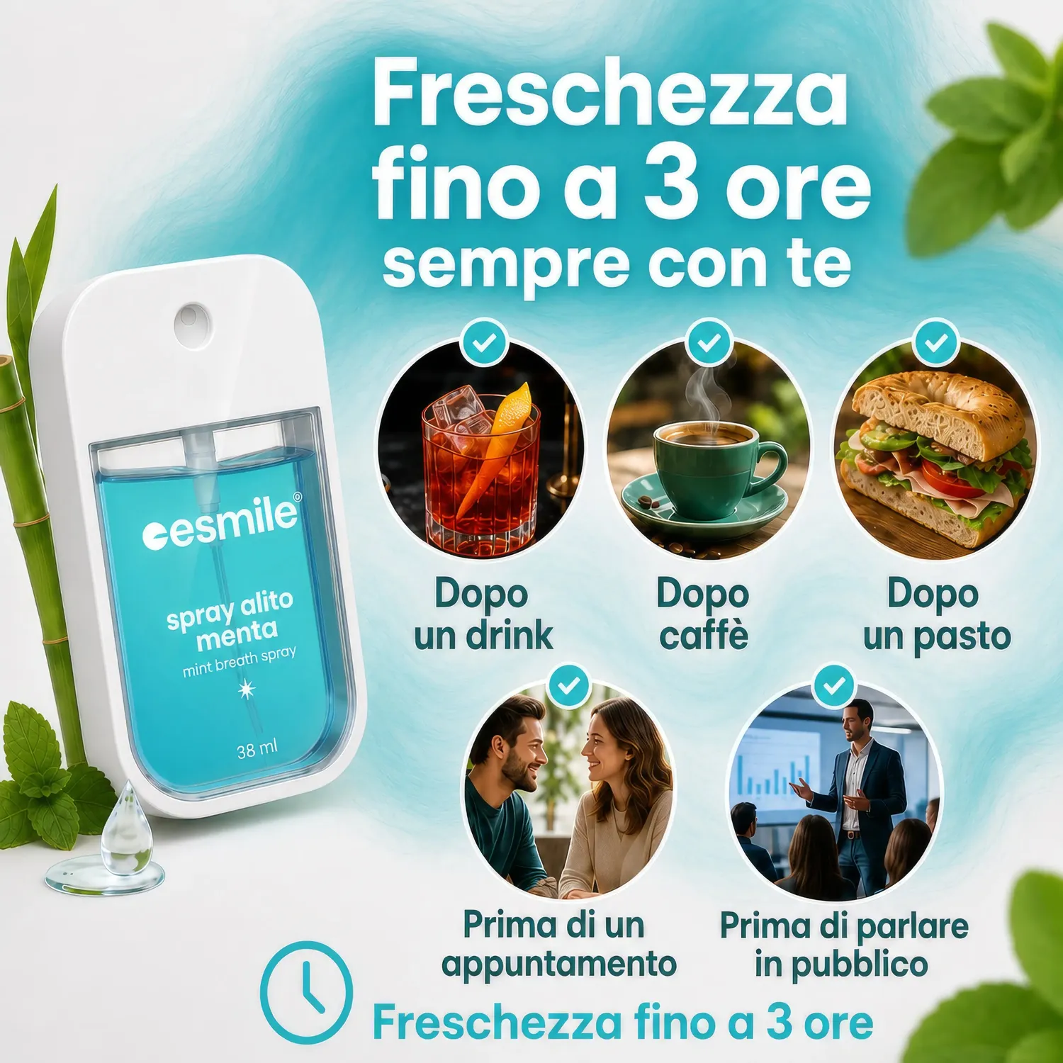 esmile Spray Alito Fresco 38ml Senza Alcol antibatterico