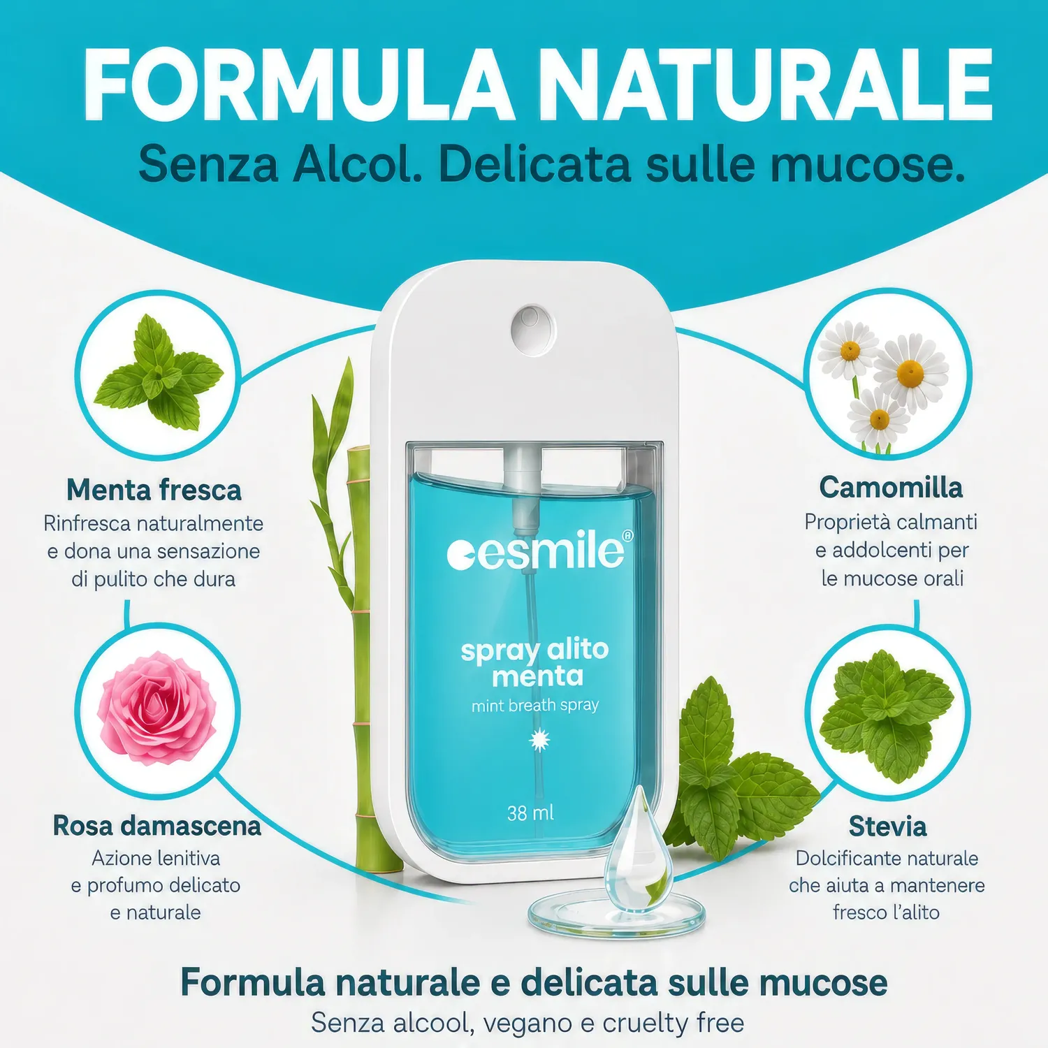 esmile Spray Alito Fresco 38ml Senza Alcol antibatterico