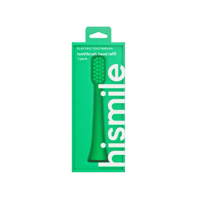 Hismile Testina Ricambio Spazzolino Elettrico Verde Brillante 1 pz Morbida