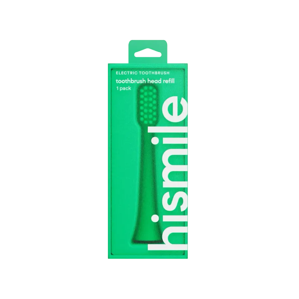 Hismile Testina Ricambio Spazzolino Elettrico Verde Brillante 1 pz Morbida