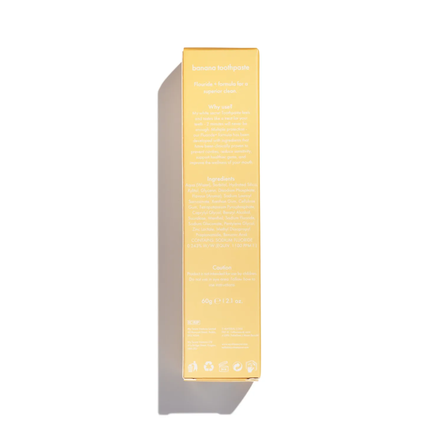 My White Secret dentifricio gusto banana