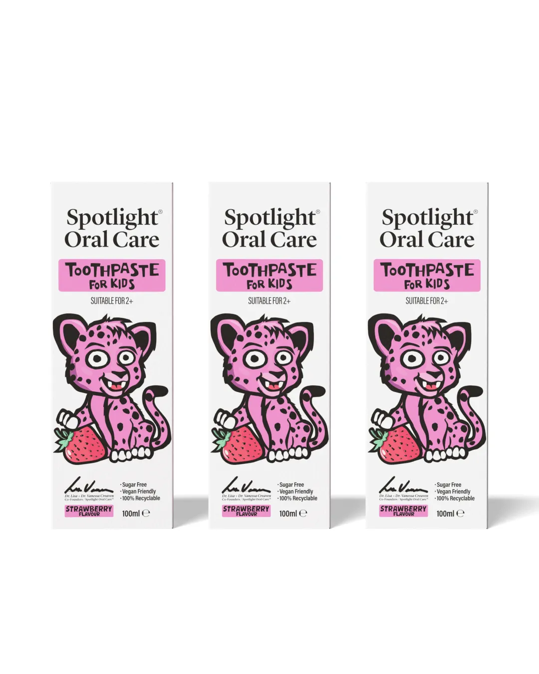Spotlight Kids Cheetah dentifricio bambini x3 fragola