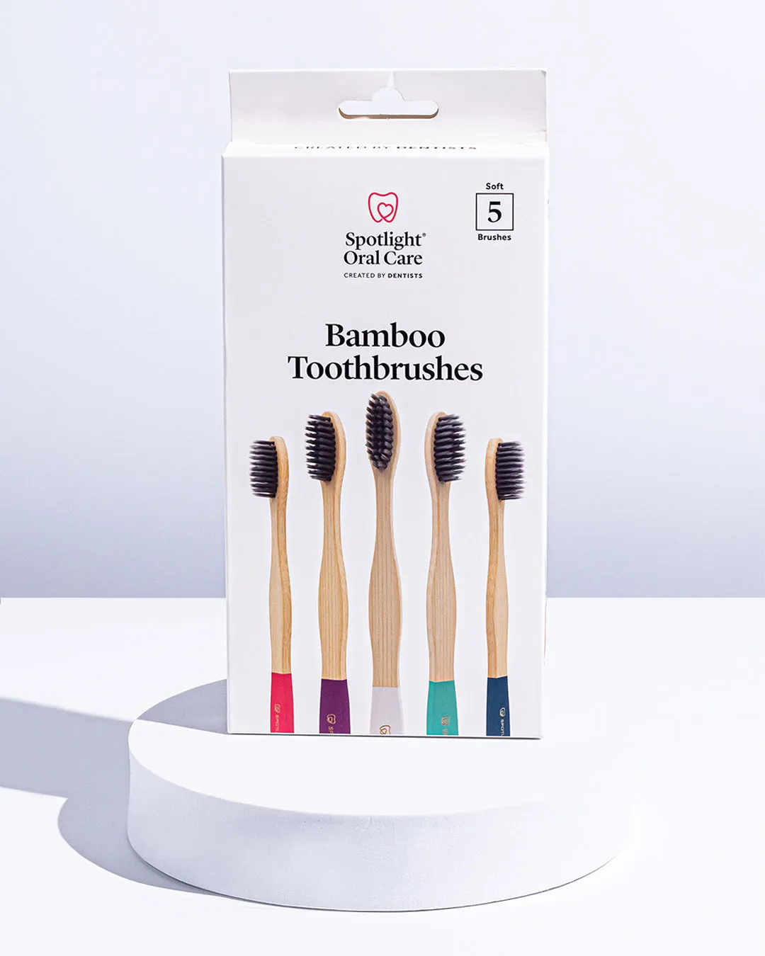Spotlight spazzolini bambù 5 pezzi sostenibili